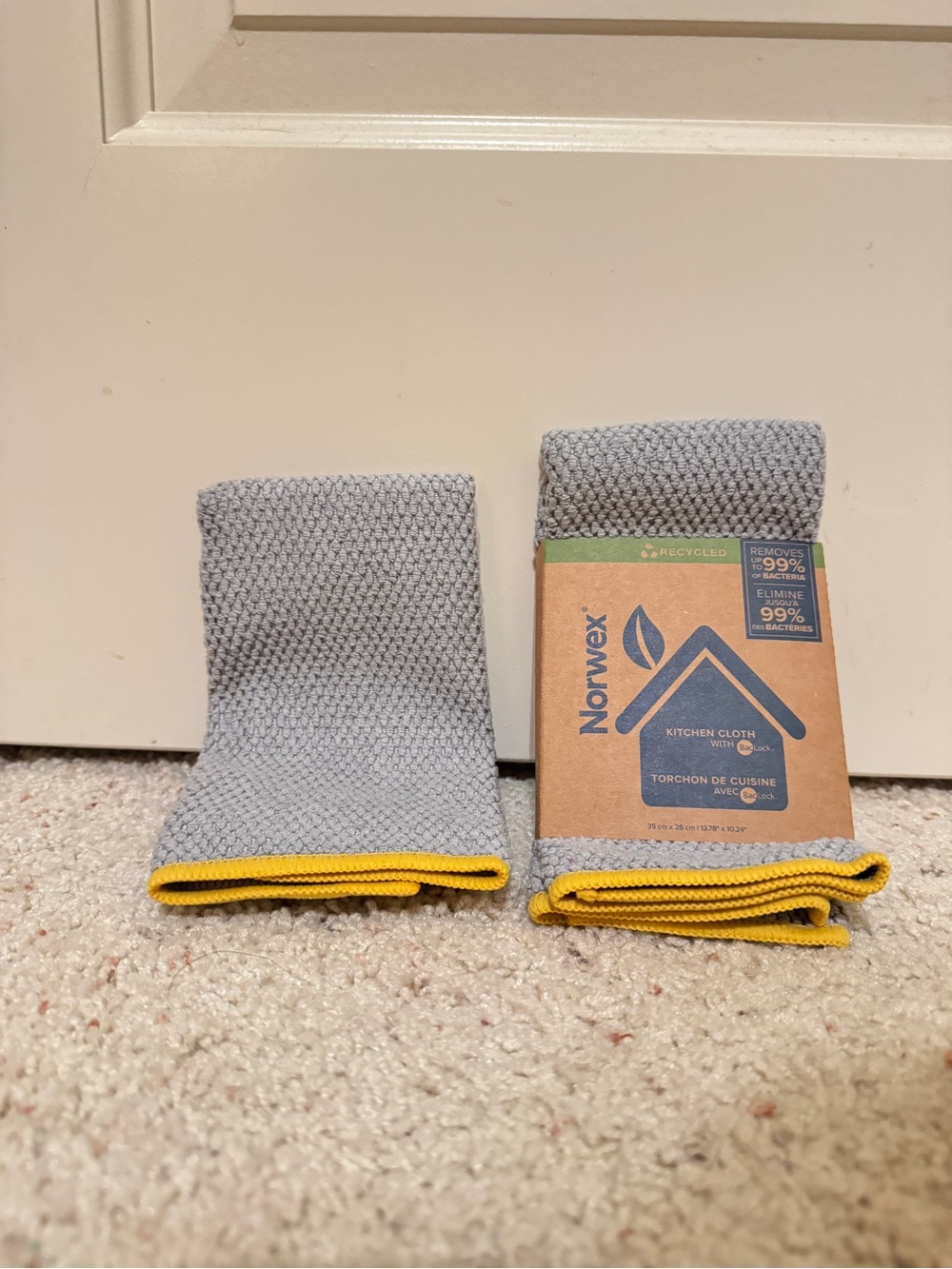 Norwex Grey and Yellow Kitchen Cloths